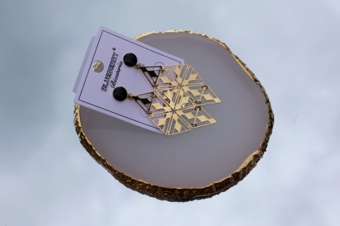 Kolczyki sztyfty stal nierdzewna 316 Blueberry