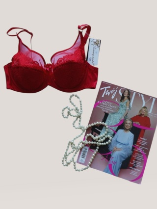 Biustonosz Semi Soft Lany Mode, czerwony