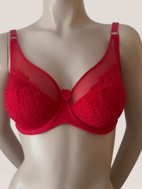Biustonosz Semi Soft Lany Mode, czerwony