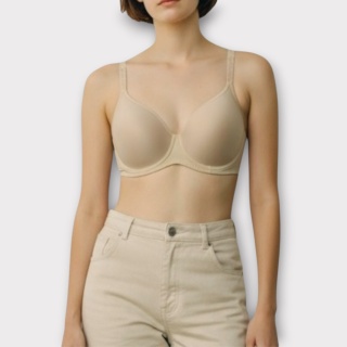 Biustonosz beżowy z usztywnianymi miseczkami – ANFEN